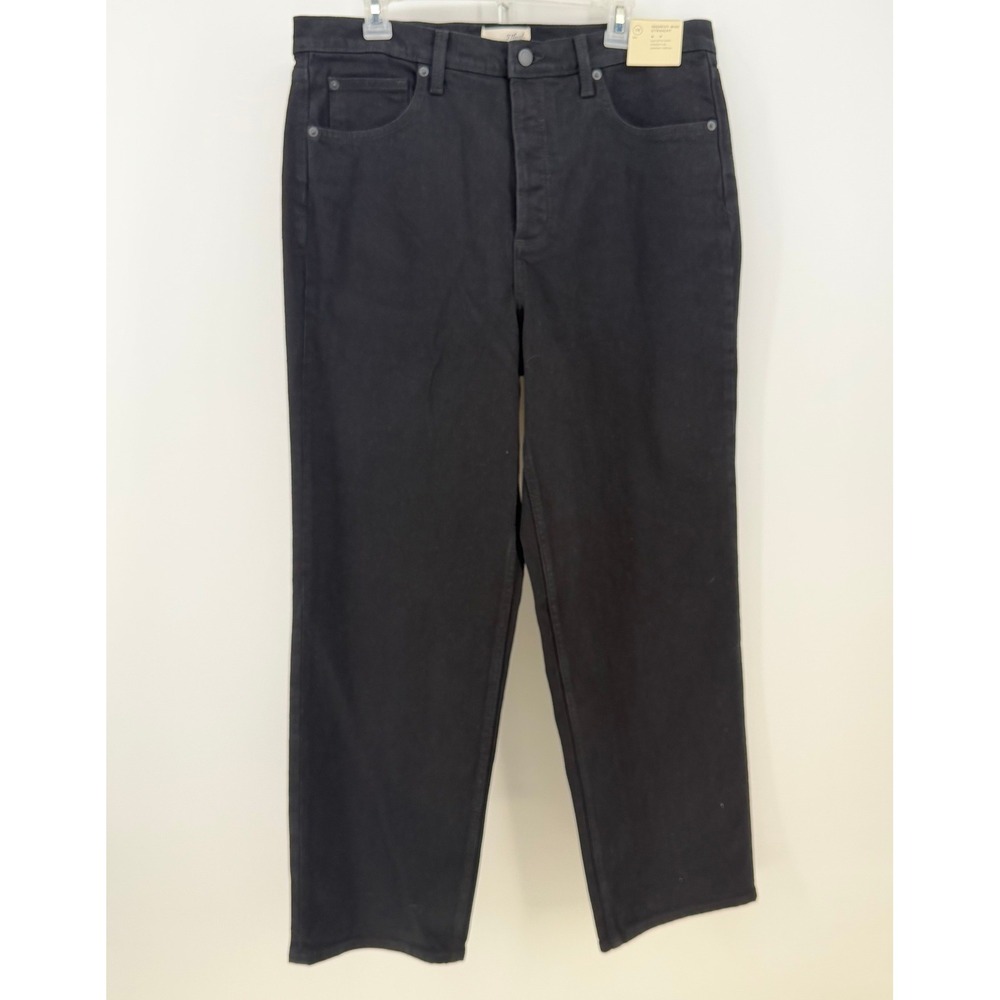 Universal Thread Jeans Womens 14 Black Highest-Rise Straight Comfort Stretch NWT